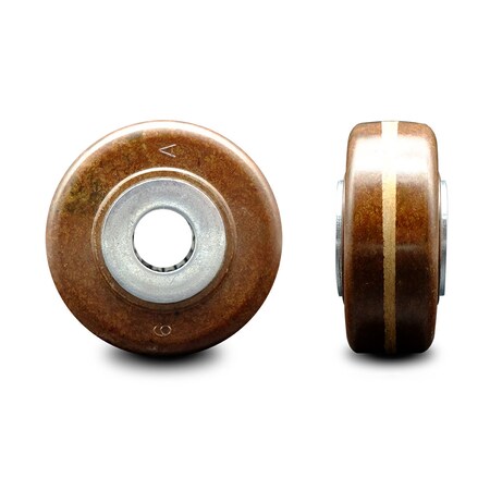 Service Caster SCC - 3" High Temp Phenolic Wheel w/Roller Bearing - 1/2" Bore -400 lbs Capacity SCC-PHRHT315